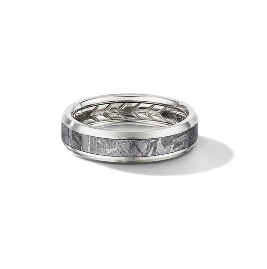 The Wedding Collection 6 MM Alternative Metal and Meteorite Band