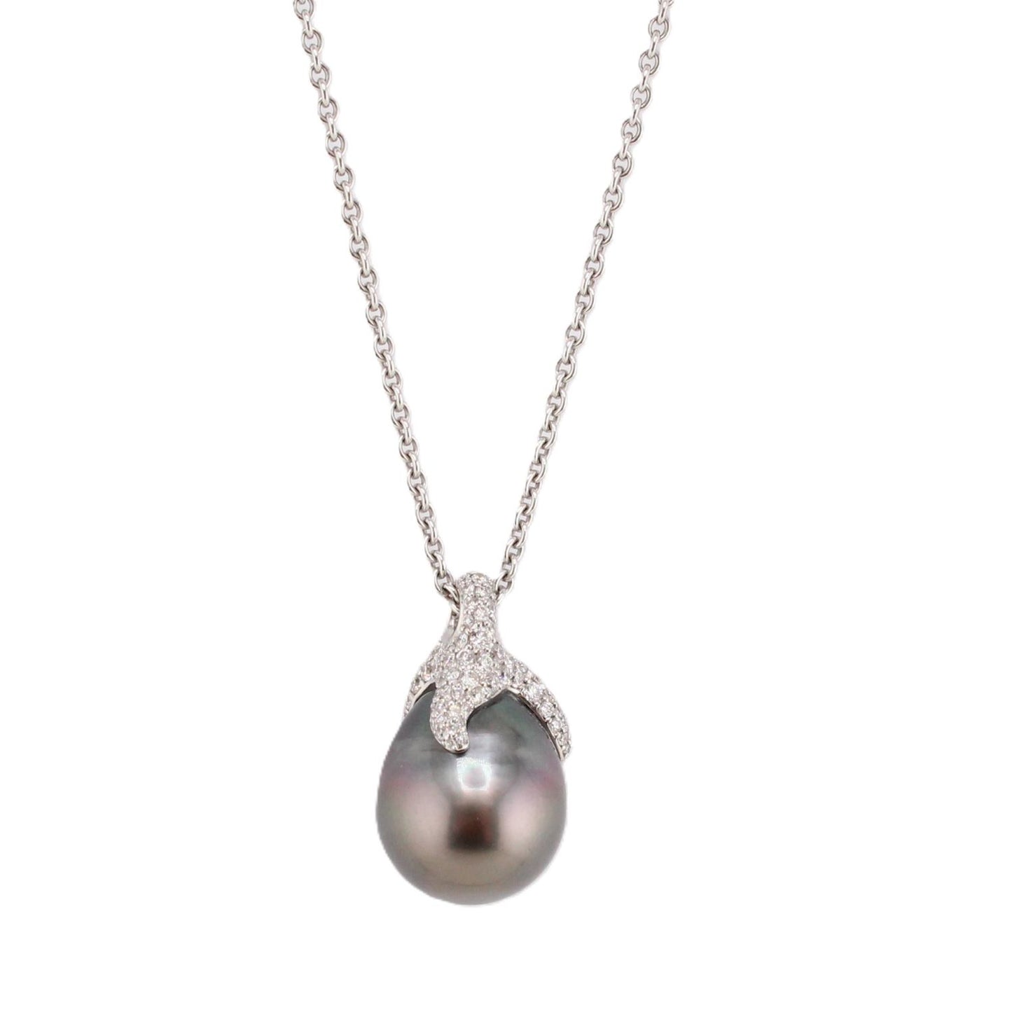 Black South Sea Pearl & Diamond Pendant