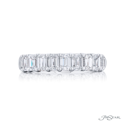 Emerald Cut  Diamond Wedding Band