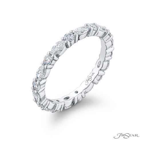 Marquise and Round Diamond Wedding Band