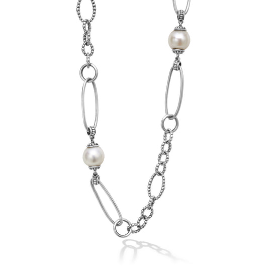 Luna Collection Pearl Link Necklace