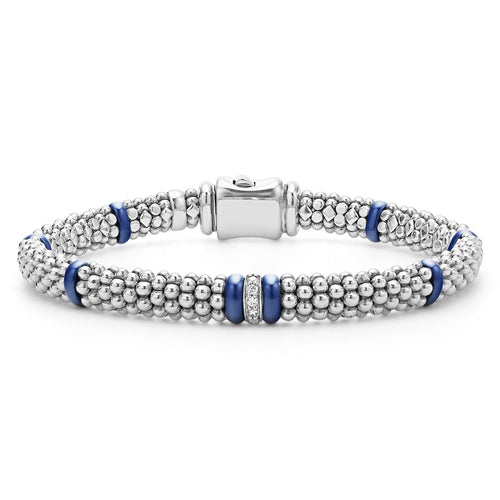 Blue Caviar Collection Diamond & Ceramic Bracelet