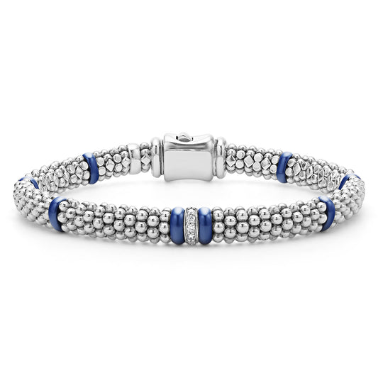 Blue Caviar Collection Diamond & Ceramic Bracelet