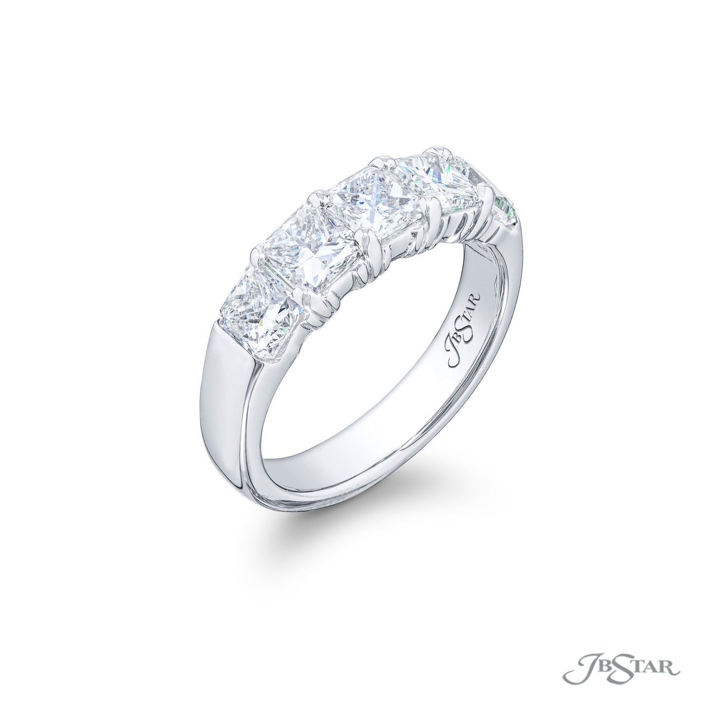 Radiant Cut Diamond Wedding Band