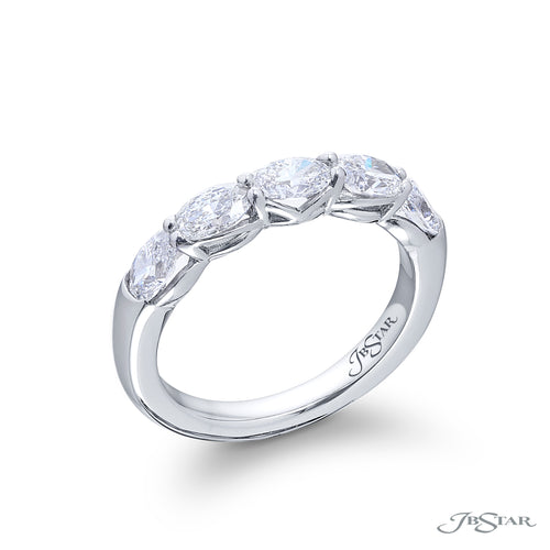 Oval Cut Diamond Wedding Band