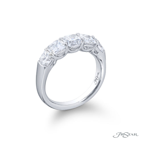 Cushion Cut Diamond Wedding Band