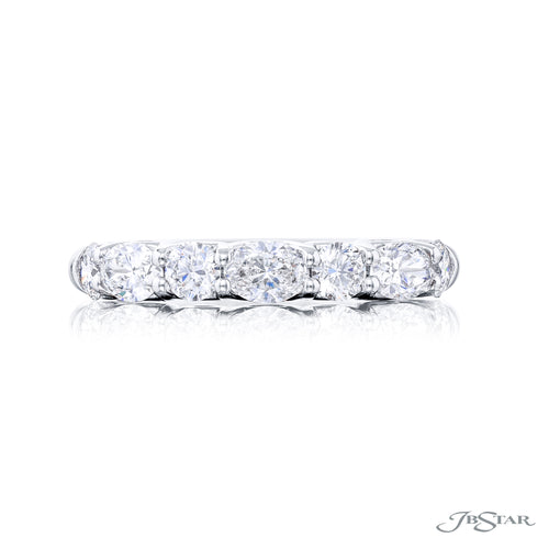 Oval and Round Diamond Wedding Band