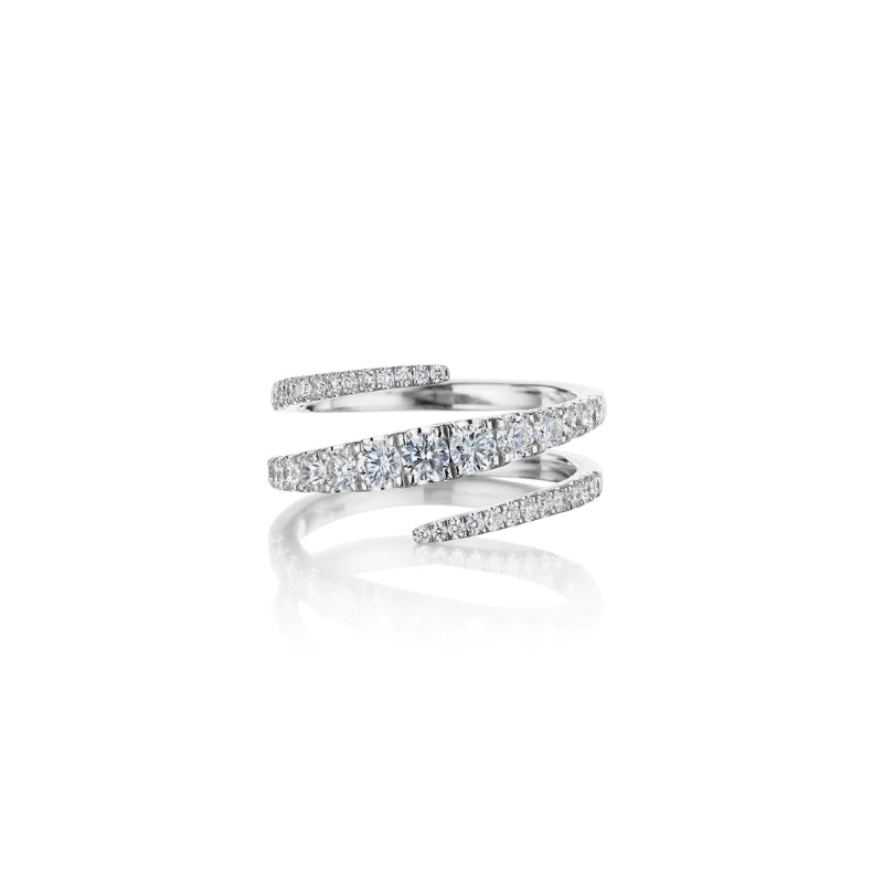 Bypass Collection Diamond Wrap Ring