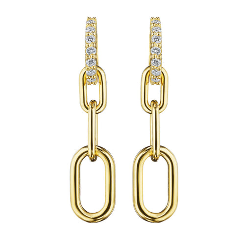 Links Collection Earrings with Diamonds