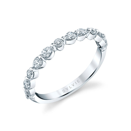 Pear and Round Diamond Band