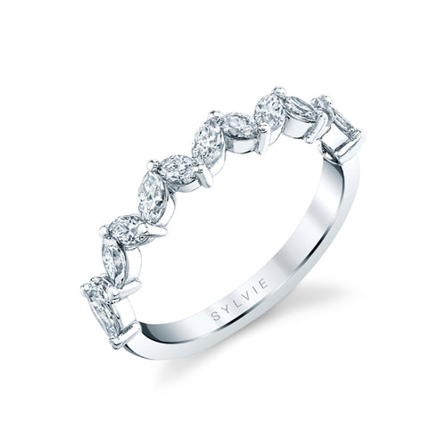 Angled Marquise Cut Diamond Band