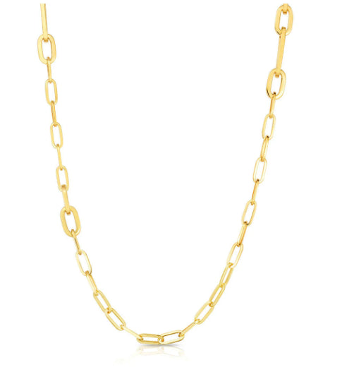 Designer Gold Thick Link Necklace