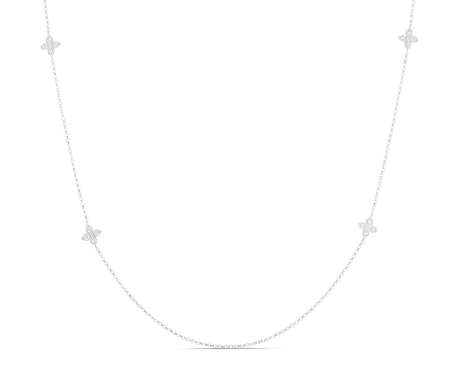 Love by the Inch Collection 10-Station Flower Necklace