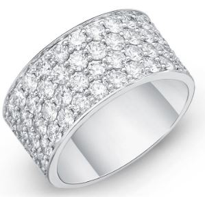 Pave Silk 4-Row Diamond Band