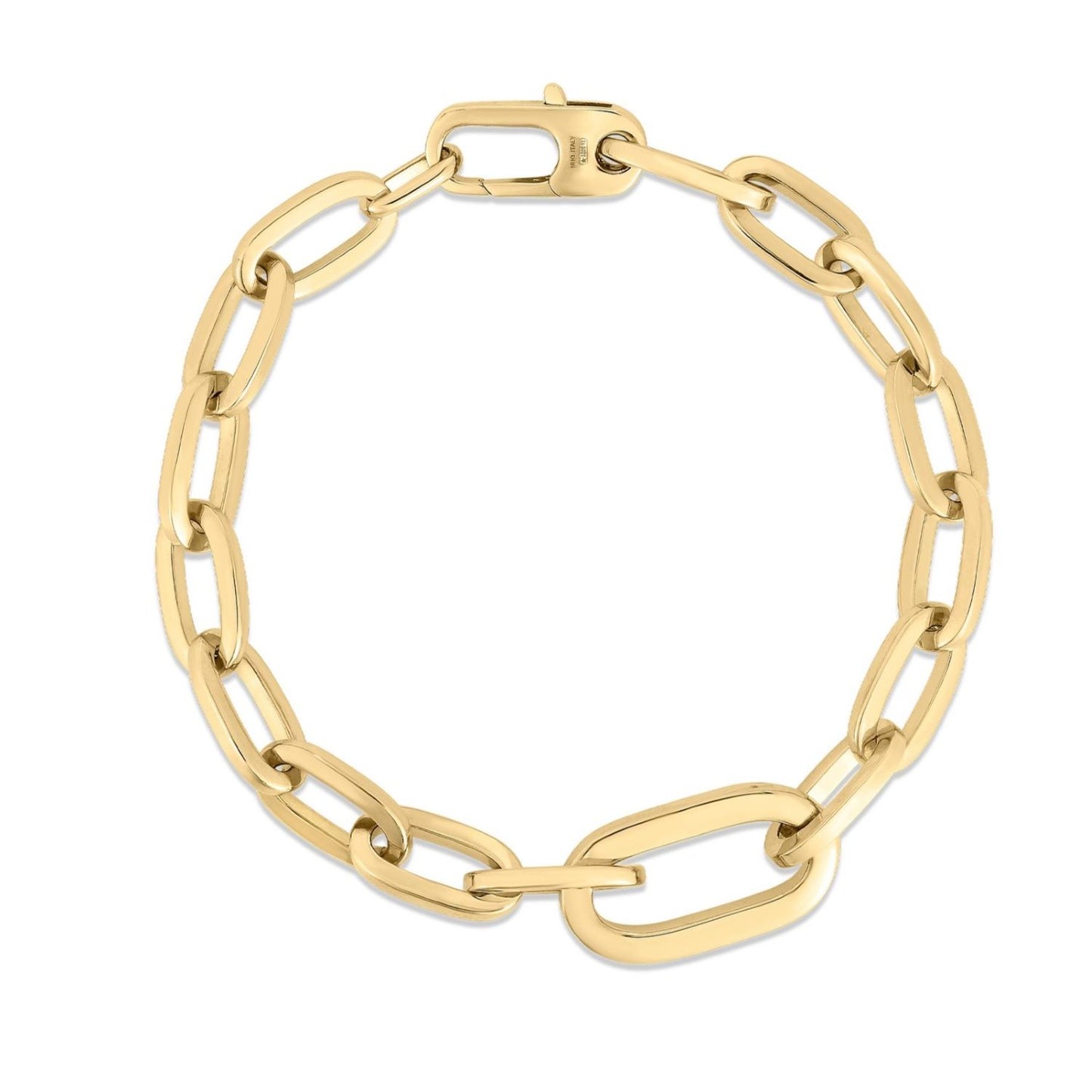 Designer Gold Collection Paperclip Bracelet