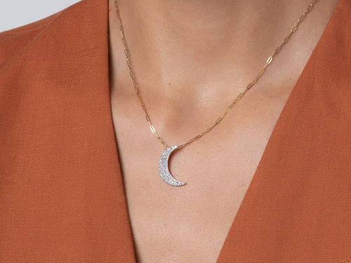 Infinity Crescent Moon Necklace