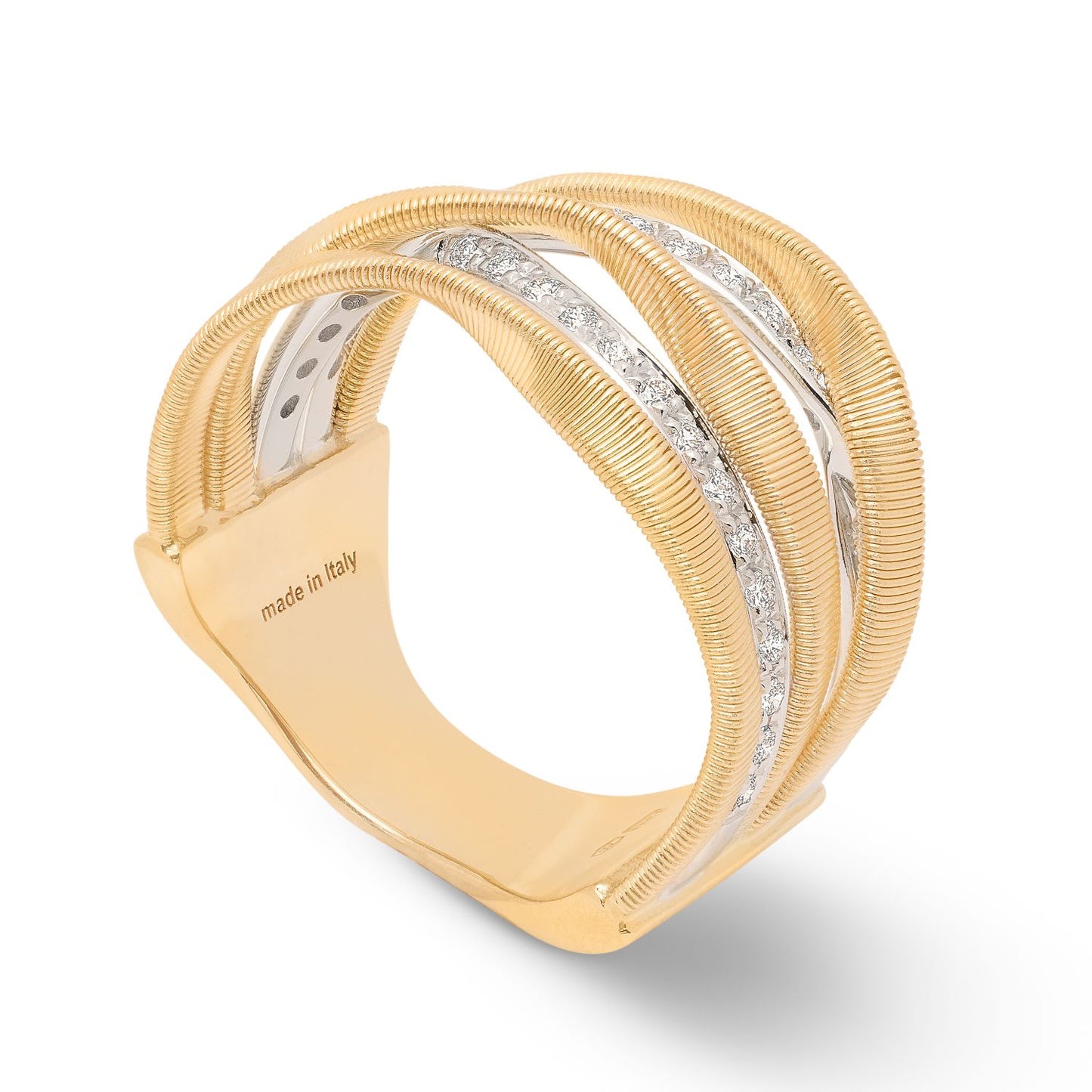 Marrakech Five-Band Coil Ring With Diamonds