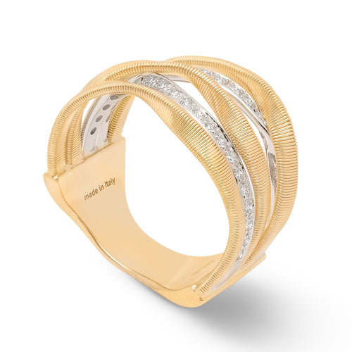 Marrakech Five-Band Coil Ring With Diamonds