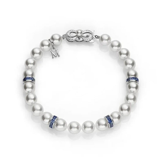Ocean Collection Blue Sapphire and Akoya Pearl Bracelet