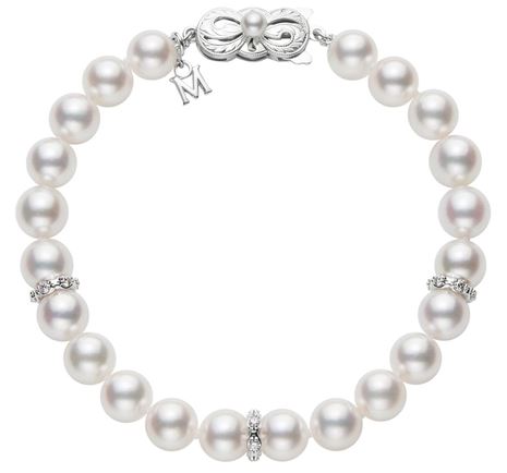 Basic Classic Akoya Pearl Bracelet with Diamond Rondelles – Orr's Jewelers