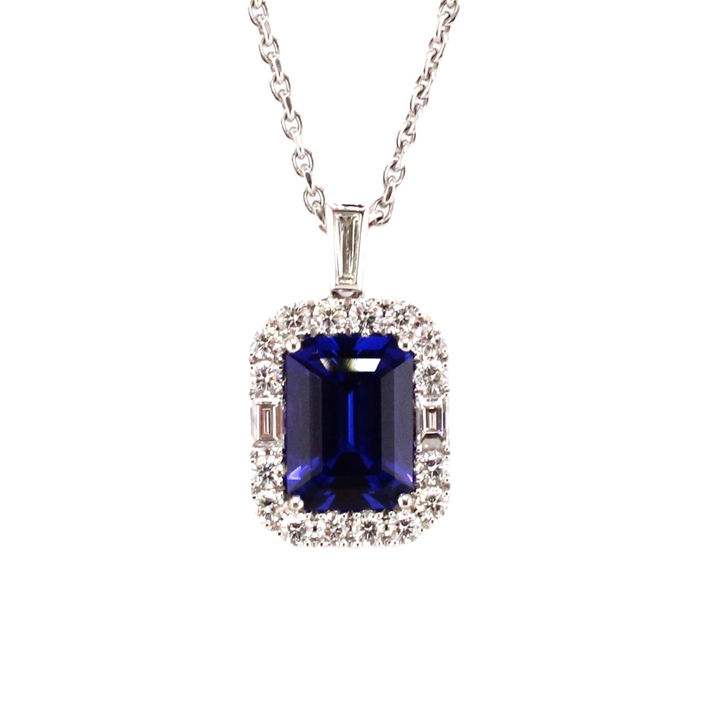 Tanzanite and Diamond Pendant,