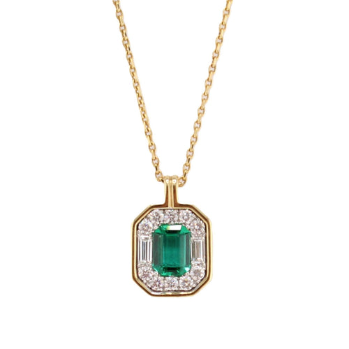 Emerald and Diamond Pendant
