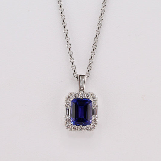 Tanzanite and Diamond Pendant