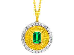 Emerald and Diamond Pendant