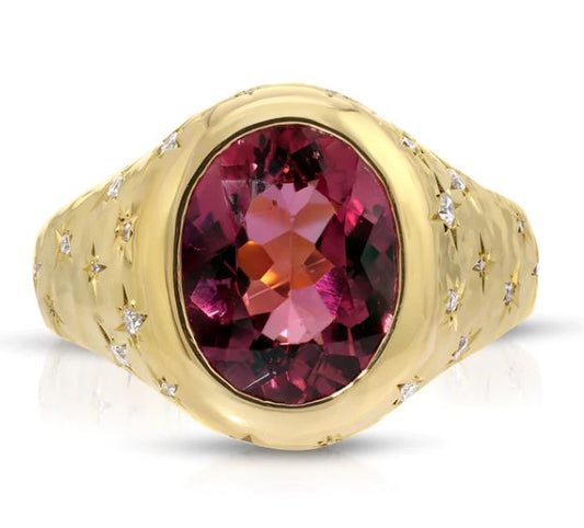Imogen Collection Rubellite with Diamond Accents Ring