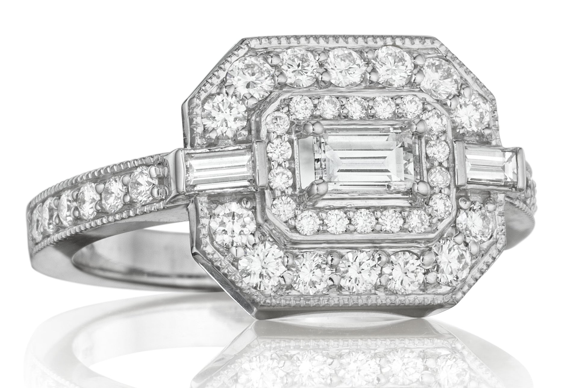 Art Deco Collection Emerald Cut Diamond Ring – Orr's Jewelers