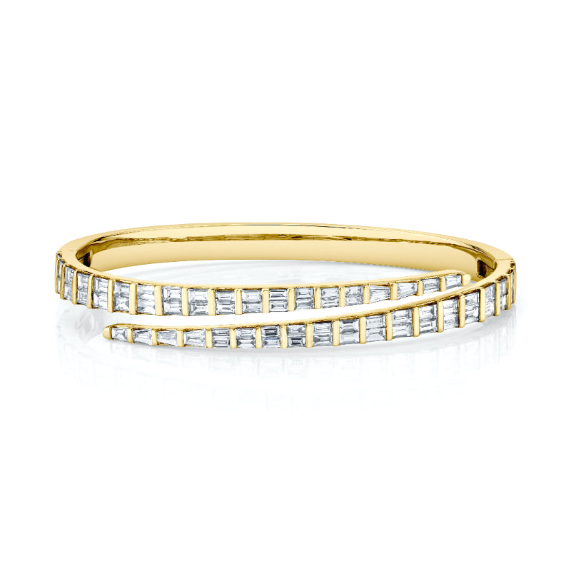 Baguette Diamond Coil Bracelet