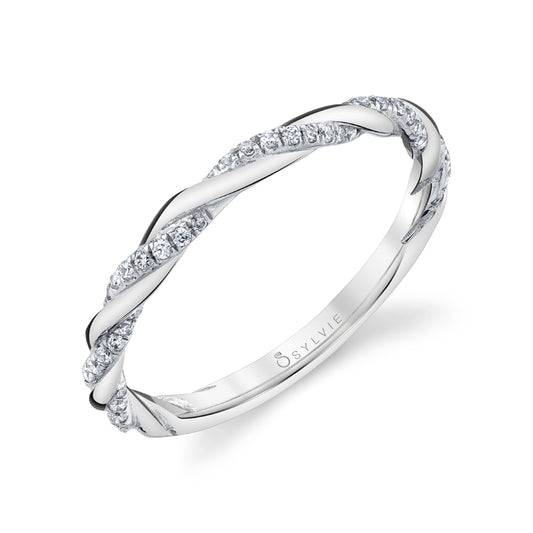 Jolie Spiral Diamond Wedding Band