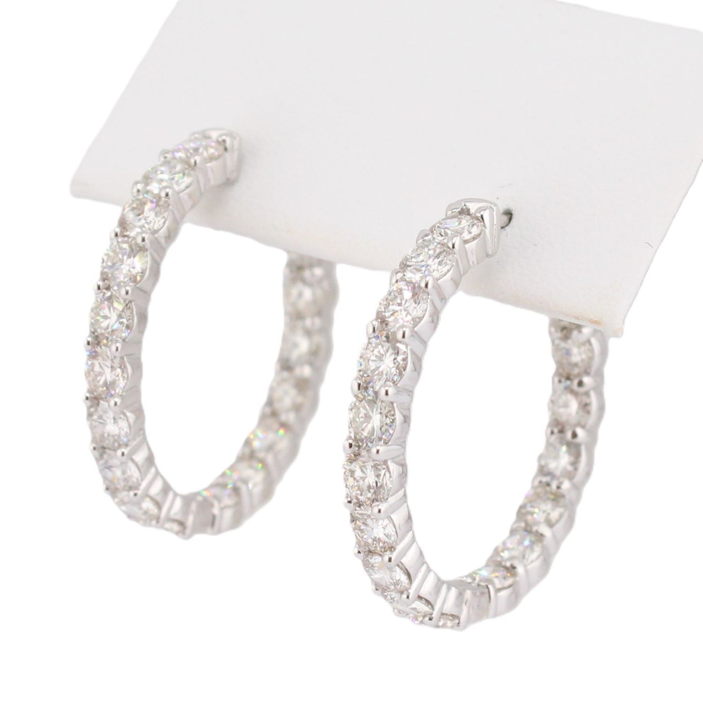 Diamond Inside Outside Hoop Earrings