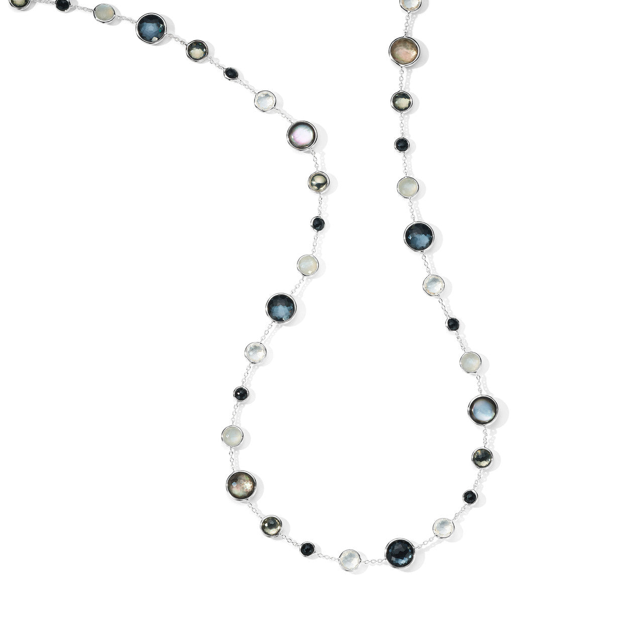 Lollipop Collection: Blacktie Long Gemstone Station Necklace