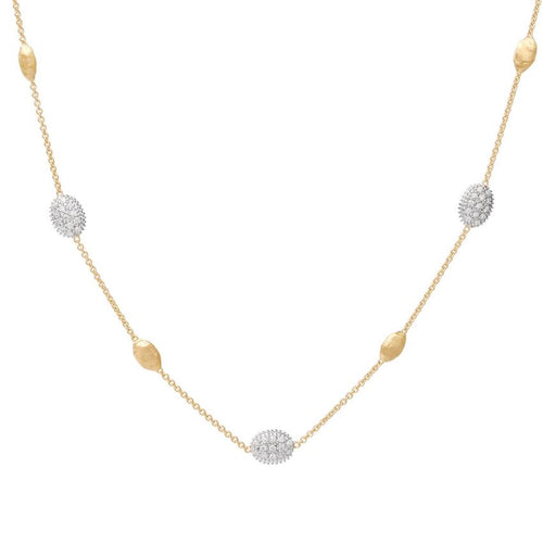Siviglia Diamond and Gold Bean Necklace