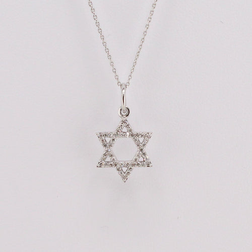 Diamond Star of David Pendant