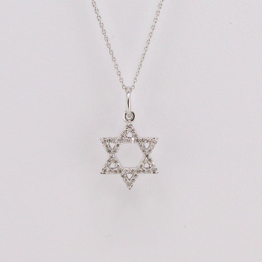 Diamond Star of David Pendant