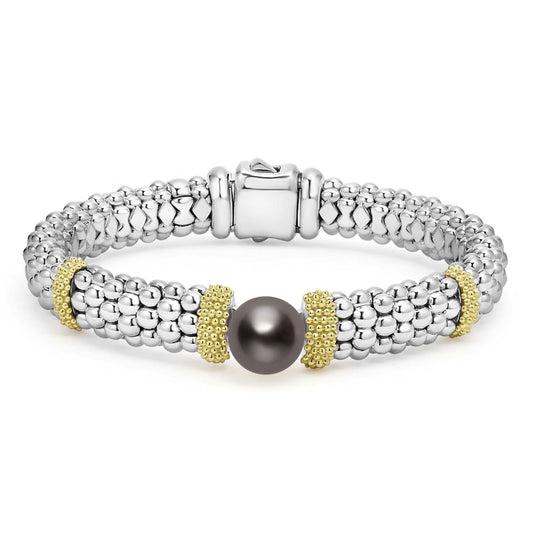Luna Collection Two-Tone Black Tahitian Pearl Bracelet