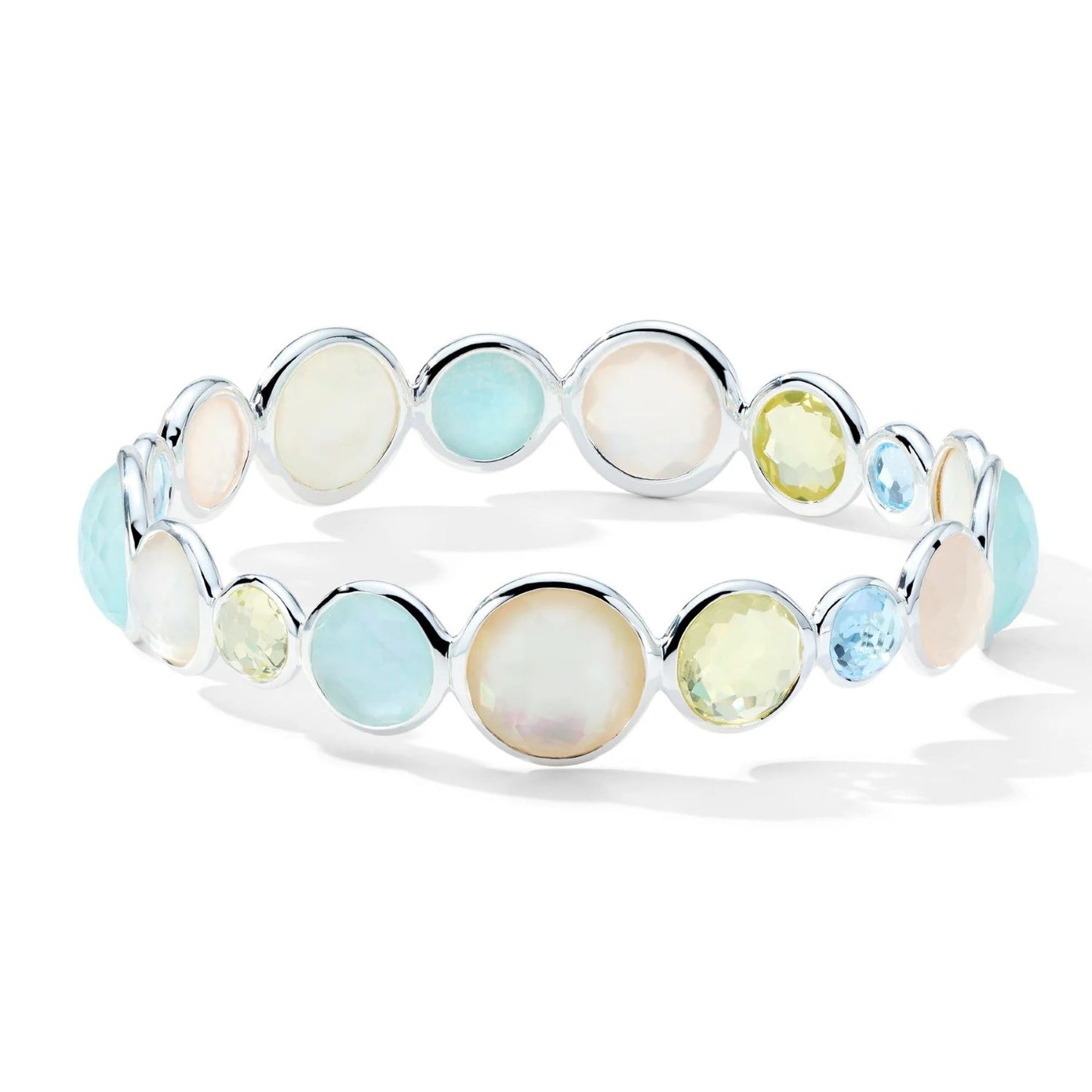 Lollipop Mixed Gemstone Bangle Bracelet