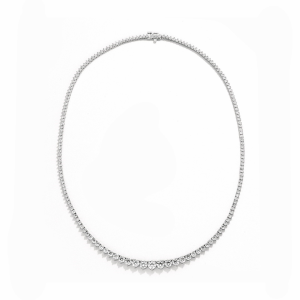 Graduated Diamond Line Necklace