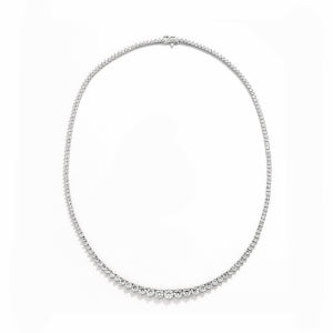 Graduated Diamond Line Necklace