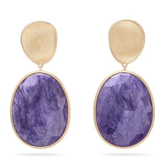 Lunaria Color Collection Charoite Double Drop Earrings