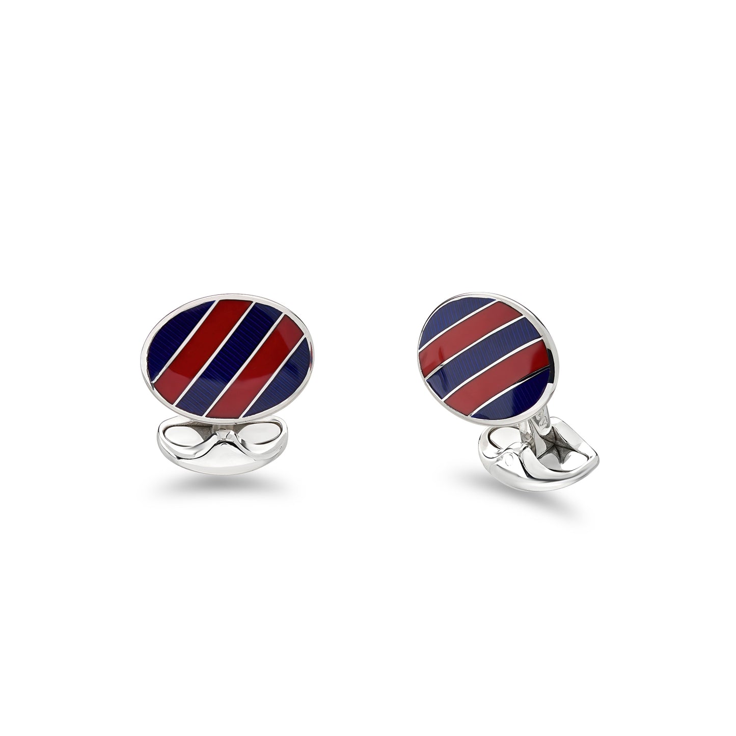 Blue and Red Stripe Cufflinks