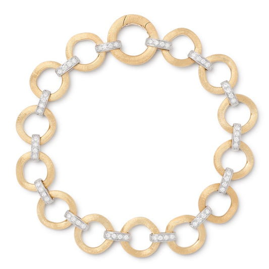 Jaipur Flat Link Bracelet With Diamonds