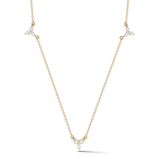 Stevie Collection 3-Station Diamond Necklace