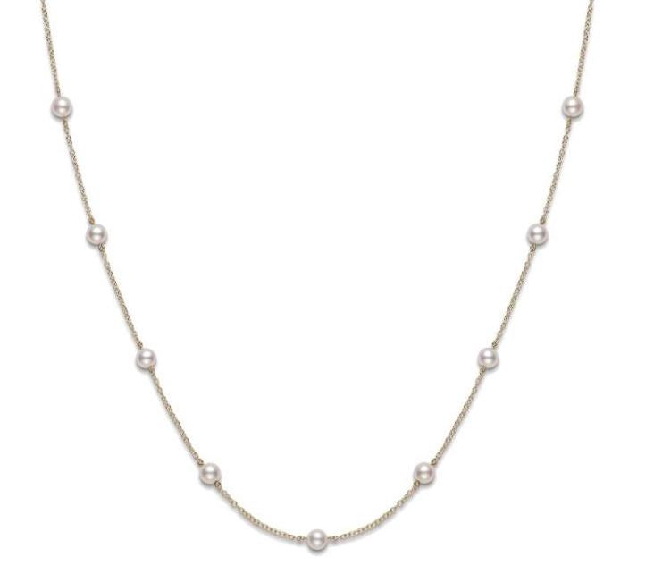 Akoya Basics Collection Cultured Pearl Station Necklace