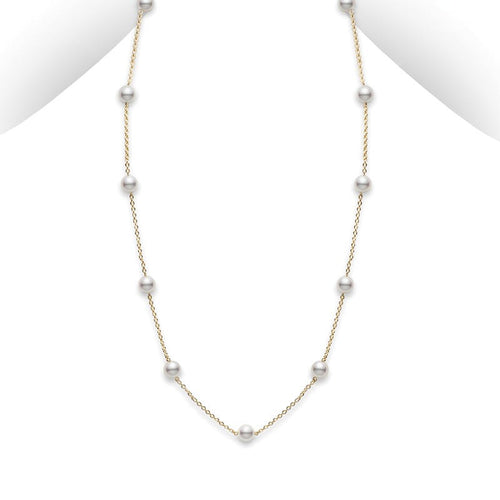 Akoya Basics Collection Cultured Pearl Station Necklace
