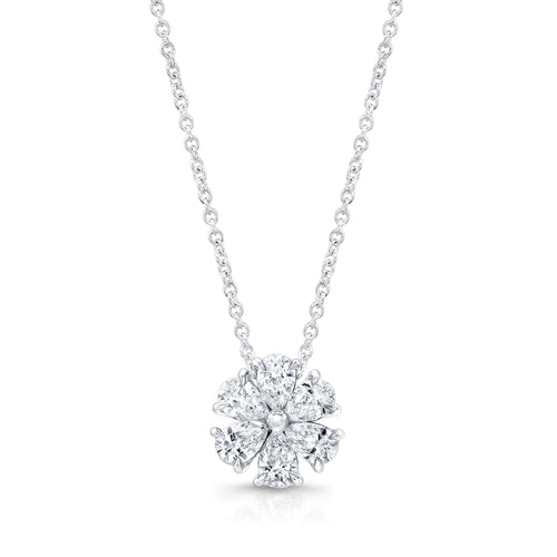 Diamond Flower Pendant