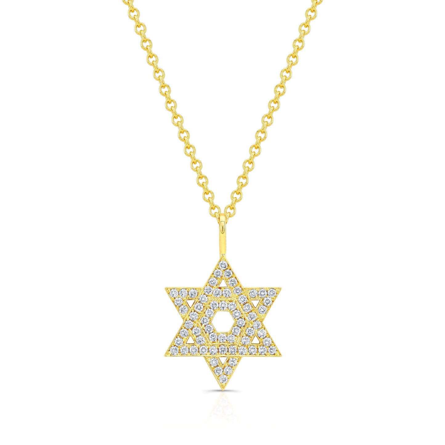 Diamond Star of David Pendant