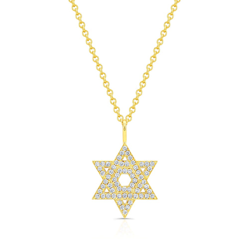 Diamond Star of David Pendant